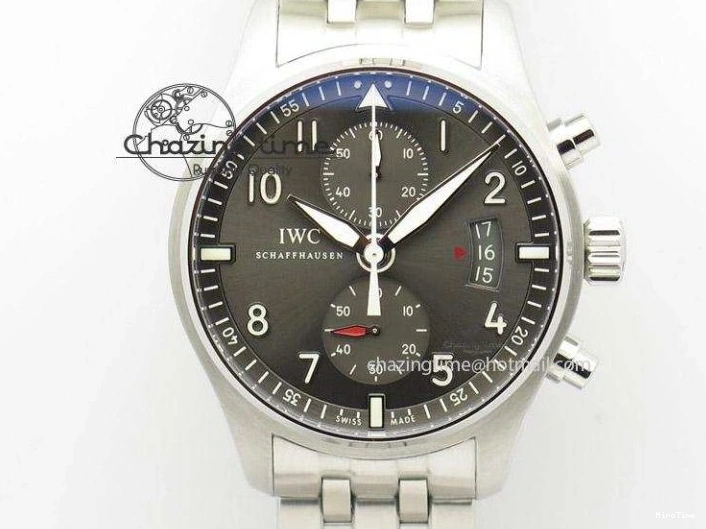 MIROTIME 0422 Casual Portuguese Chrono IW3716 Z+F 1:1 Best Edition White Dial on Blue Rubber Strap A 7016